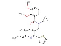 N-cyclopropyl-2,3-dimethoxy-N-{[7-methyl-2-(2-thienyl)-3-quinolinyl]methyl}benzamide