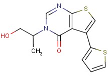 3-(2-hydroxy-1-methylethyl)-5-(2-thienyl)thieno[2,3-d]pyrimidin-4(3H)-one