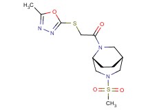(1R*,5R*)-6-{[(5-methyl-1,3,4-oxadiazol-2-yl)thio]acetyl}-3-(methylsulfonyl)-3,6-diazabicyclo[3.2.2]nonane