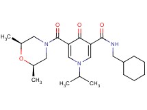 N-(cyclohexylmethyl)-5-{[(2R*,6S*)-2,6-dimethyl-4-morpholinyl]carbonyl}-1-isopropyl-4-oxo-1,4-dihydro-3-pyridinecarboxamide