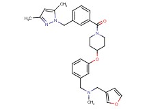 1-{3-[(1-{3-[(3,5-dimethyl-1H-pyrazol-1-yl)methyl]benzoyl}-4-piperidinyl)oxy]phenyl}-N-(3-furylmethyl)-N-methylmethanamine