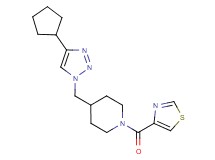 4-[(4-cyclopentyl-1H-1,2,3-triazol-1-yl)methyl]-1-(1,3-thiazol-4-ylcarbonyl)piperidine