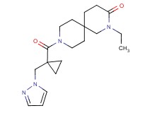 2-ethyl-9-{[1-(1H-pyrazol-1-ylmethyl)cyclopropyl]carbonyl}-2,9-diazaspiro[5.5]undecan-3-one