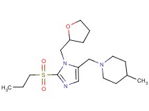 4-methyl-1-{[2-(propylsulfonyl)-1-(tetrahydro-2-furanylmethyl)-1H-imidazol-5-yl]methyl}piperidine