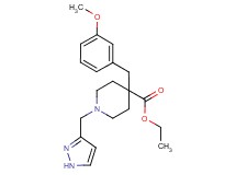 ethyl 4-(3-methoxybenzyl)-1-(1H-pyrazol-3-ylmethyl)-4-piperidinecarboxylate