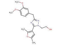 2-[3-(3,4-dimethoxybenzyl)-5-(2,5-dimethyl-3-furyl)-1H-1,2,4-triazol-1-yl]ethanol