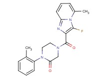 4-[(3-fluoro-5-methylimidazo[1,2-a]pyridin-2-yl)carbonyl]-1-(2-methylphenyl)-2-piperazinone