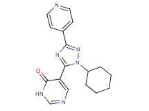 5-(1-cyclohexyl-3-pyridin-4-yl-1H-1,2,4-triazol-5-yl)pyrimidin-4(3H)-one