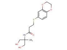 3-(2,3-dihydro-1,4-benzodioxin-6-ylthio)-N-[2-hydroxy-1-(hydroxymethyl)-1-methylethyl]propanamide