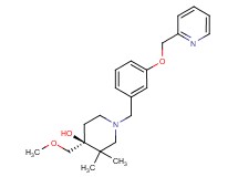 (4S*)-4-(methoxymethyl)-3,3-dimethyl-1-[3-(pyridin-2-ylmethoxy)benzyl]piperidin-4-ol