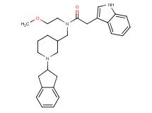 N-{[1-(2,3-dihydro-1H-inden-2-yl)-3-piperidinyl]methyl}-2-(1H-indol-3-yl)-N-(2-methoxyethyl)acetamide