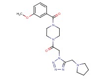 1-(3-methoxybenzoyl)-4-{[5-(1-pyrrolidinylmethyl)-1H-tetrazol-1-yl]acetyl}piperazine