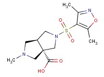 (3aS*,6aS*)-2-[(3,5-dimethylisoxazol-4-yl)sulfonyl]-5-methylhexahydropyrrolo[3,4-c]pyrrole-3a(1H)-carboxylic acid