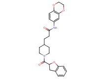 N-(2,3-dihydro-1,4-benzodioxin-6-yl)-3-[1-(2,3-dihydro-1-benzofuran-2-ylcarbonyl)-4-piperidinyl]propanamide