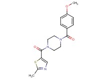 1-(4-methoxybenzoyl)-4-[(2-methyl-1,3-thiazol-5-yl)carbonyl]piperazine