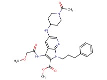 methyl 5-[(1-acetyl-4-piperidinyl)amino]-3-[(methoxyacetyl)amino]-1-(3-phenylpropyl)-1H-pyrrolo[2,3-b]pyridine-2-carboxylate