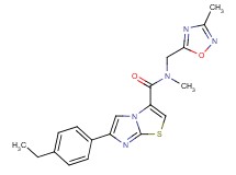 6-(4-ethylphenyl)-N-methyl-N-[(3-methyl-1,2,4-oxadiazol-5-yl)methyl]imidazo[2,1-b][1,3]thiazole-3-carboxamide