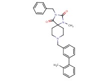 3-benzyl-1-methyl-8-[(2'-methyl-3-biphenylyl)methyl]-1,3,8-triazaspiro[4.5]decane-2,4-dione