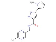 N-[(5-methyl-2-pyrazinyl)methyl]-3-(1-methyl-1H-pyrrol-2-yl)-1H-pyrazole-5-carboxamide