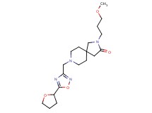 2-(3-methoxypropyl)-8-{[5-(tetrahydrofuran-2-yl)-1,2,4-oxadiazol-3-yl]methyl}-2,8-diazaspiro[4.5]decan-3-one