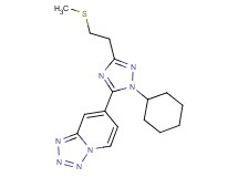 7-{1-cyclohexyl-3-[2-(methylthio)ethyl]-1H-1,2,4-triazol-5-yl}tetrazolo[1,5-a]pyridine