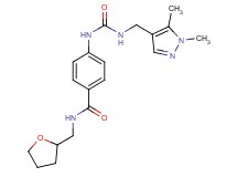 4-[({[(1,5-dimethyl-1H-pyrazol-4-yl)methyl]amino}carbonyl)amino]-N-(tetrahydrofuran-2-ylmethyl)benzamide
