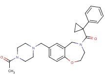 7-[(4-acetyl-1-piperazinyl)methyl]-4-[(1-phenylcyclopropyl)carbonyl]-2,3,4,5-tetrahydro-1,4-benzoxazepine