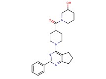 1-{[1-(2-phenyl-6,7-dihydro-5H-cyclopenta[d]pyrimidin-4-yl)-4-piperidinyl]carbonyl}-3-piperidinol
