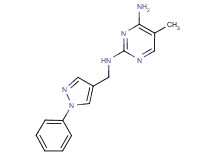5-methyl-N~2~-[(1-phenyl-1H-pyrazol-4-yl)methyl]-2,4-pyrimidinediamine