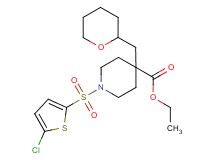 ethyl 1-[(5-chloro-2-thienyl)sulfonyl]-4-(tetrahydro-2H-pyran-2-ylmethyl)-4-piperidinecarboxylate