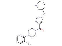 1-(3-methylpyridin-2-yl)-4-{[1-(piperidin-3-ylmethyl)-1H-1,2,3-triazol-4-yl]carbonyl}piperazine