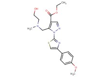 ethyl 5-{[(2-hydroxyethyl)(methyl)amino]methyl}-1-[4-(4-methoxyphenyl)-1,3-thiazol-2-yl]-1H-pyrazole-4-carboxylate