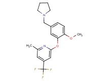 2-[2-methoxy-5-(pyrrolidin-1-ylmethyl)phenoxy]-6-methyl-4-(trifluoromethyl)pyridine