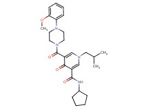 N-cyclopentyl-1-isobutyl-5-{[4-(2-methoxyphenyl)-1-piperazinyl]carbonyl}-4-oxo-1,4-dihydro-3-pyridinecarboxamide