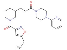 1-(3-{1-[(5-ethyl-3-isoxazolyl)carbonyl]-3-piperidinyl}propanoyl)-4-(2-pyridinyl)piperazine
