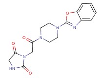 3-{2-[4-(1,3-benzoxazol-2-yl)piperazin-1-yl]-2-oxoethyl}imidazolidine-2,4-dione