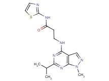 N~3~-(6-isopropyl-1-methyl-1H-pyrazolo[3,4-d]pyrimidin-4-yl)-N~1~-1,3-thiazol-2-yl-beta-alaninamide