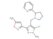 2-(1-{[5-chloro-1-methyl-3-(5-methylisoxazol-3-yl)-1H-pyrazol-4-yl]methyl}pyrrolidin-2-yl)pyridine