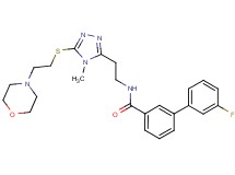 3'-fluoro-N-[2-(4-methyl-5-{[2-(4-morpholinyl)ethyl]thio}-4H-1,2,4-triazol-3-yl)ethyl]-3-biphenylcarboxamide