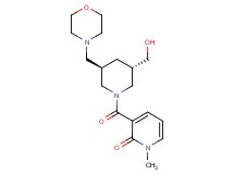 3-{[(3S*,5R*)-3-(hydroxymethyl)-5-(4-morpholinylmethyl)-1-piperidinyl]carbonyl}-1-methyl-2(1H)-pyridinone