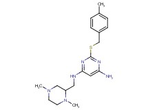 N-[(1,4-dimethylpiperazin-2-yl)methyl]-2-[(4-methylbenzyl)thio]pyrimidine-4,6-diamine