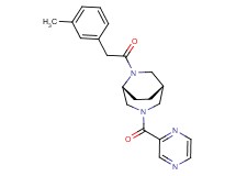 (1S*,5R*)-6-[(3-methylphenyl)acetyl]-3-(2-pyrazinylcarbonyl)-3,6-diazabicyclo[3.2.2]nonane