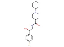 1-cyclohexyl-N-[2-(4-fluorophenyl)-2-hydroxyethyl]-4-piperidinecarboxamide
