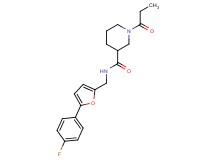 N-{[5-(4-fluorophenyl)-2-furyl]methyl}-1-propionyl-3-piperidinecarboxamide