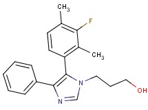 3-[5-(3-fluoro-2,4-dimethylphenyl)-4-phenyl-1H-imidazol-1-yl]propan-1-ol
