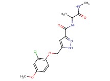 5-[(2-chloro-4-methoxyphenoxy)methyl]-N-[1-methyl-2-(methylamino)-2-oxoethyl]-1H-pyrazole-3-carboxamide