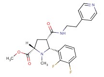 methyl (2S*,4S*,5R*)-5-(2,3-difluorophenyl)-1-methyl-4-({[2-(4-pyridinyl)ethyl]amino}carbonyl)-2-pyrrolidinecarboxylate