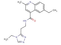 6-ethyl-N-[2-(4-ethyl-4H-1,2,4-triazol-3-yl)ethyl]-2-methylquinoline-4-carboxamide