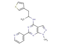 1-methyl-N-[1-methyl-2-(3-thienyl)ethyl]-6-(3-pyridinyl)-1H-pyrazolo[3,4-d]pyrimidin-4-amine