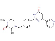 2-{4-[(2,4-dimethyl-3-oxo-1-piperazinyl)methyl]phenyl}-6-(3-pyridinyl)-4(3H)-pyrimidinone trifluoroacetate
